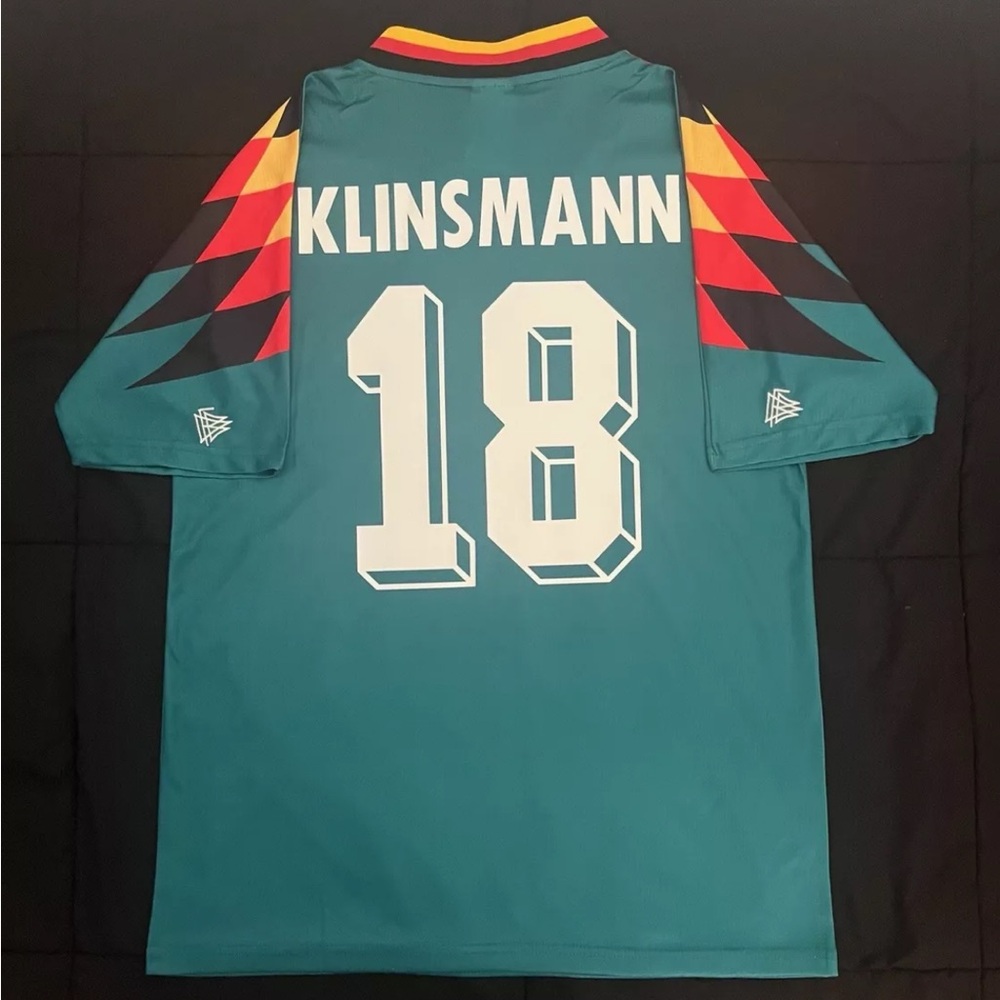 Klinsmann #18 Germany 1994 Soccer Jersey Away Green Retro